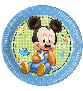 Mickey İlk Yaşım 8 adet Tabak 23 cm-