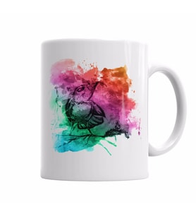 Aquarele Bird Kupa Bardak Porselen