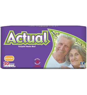 Actual Yetişkin Hasta Bezi Bel Bantlı S-Small Küçük 30 Adet