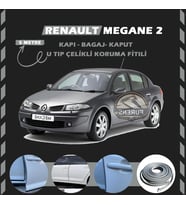 Renault Megane 2 Oto Araç Kapı Koruma Fitili 5metre Parlak Gri Renk