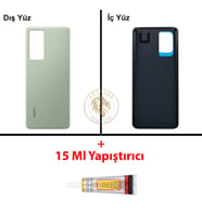 Yapıştırıcı Redmi K60 Yeşil Yapıştırıcı Arka Pil Kapağı Batarya Kapağı + B-7000 Yapıştırıcı