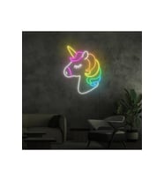 Unicorn Figürlü Neon Tabela