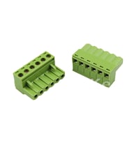 6 Pin 5.08mm Dişi Geçmeli Klemens  Yeşil