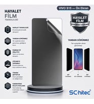 SChitec VIVO S15 Uyumlu Ön Yüzey Hayalet Privacy Hidrojel Ekran Koruyucu