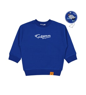 Civil Boys Graffiti Baskılı 2-5 Yaş Sweatshirt - Mavi