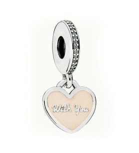 Nur Silver With You Sallantılı Kalp Gümüş Charm NUR-BL09092