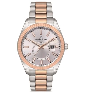 Daniel Klein Rose Gold/Metalik Çelik Bilezik Takvimli Erkek Kol Saati