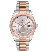 Daniel Klein Rose Gold/Metalik Çelik Bilezik Takvimli Erkek Kol Saati