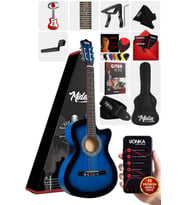 Midex CG-395BL Mavi Renk Kesik Klasik Gitar 4/4 Yetişkin Boy Sap Ayarlı Full Set