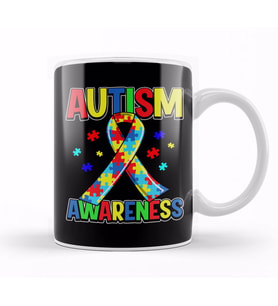 National Autism Awareness Day 2020 Colorful Puzzle Ribbon Kupa Bardak Porselen
