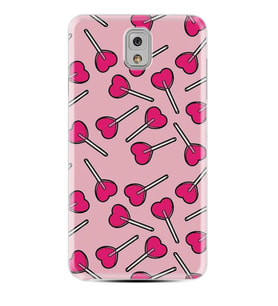 Samsung Note 3 4 5 8 9 20 Ultra 10 Lite Kılıf Desenli Silikon Heart Lollipop 1414