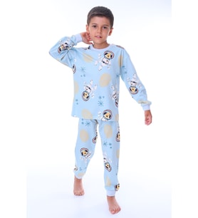 Sevimli Astronot Bobi Mavi Çocuk Pijama Takımı