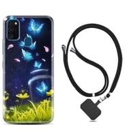 Samsung M21 M22 M23 M30 M31S M32 Kılıf Boyun Askılı Silikon Neon Butterflys 1309