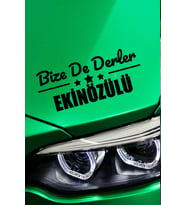 Kahramanmaraş Ekinözü Siyah Araç Sticker  Kahramanmaraş Bize De Derler  Ekinözülü 40x15 cm Oto Sticker