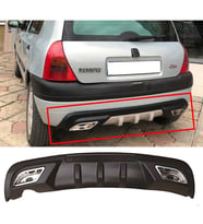 Renault Clio Mk2 Difüzör Difizör Siyah + Kare Egzoz Görünüm C Tip 1998-2005