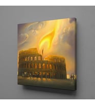 İNSANLAR VE GÜNEŞ KANVAS TABLO 200x200cm
