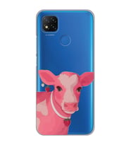 Xiaomi Redmi 9C / 10A Uyumlu Sevimli İnek Tasarımlı Şeffaf Telefon Kılıfı
