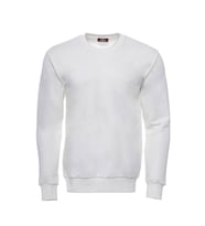 Krem Erkek Bisiklet Yaka Desensiz Sweatshirt - Wessi