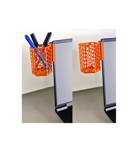 Alvera Monitor Kalemlik – 3D Baskı Petek Desenli Laptop Kenar Altıgen Kalemlik-Turuncu