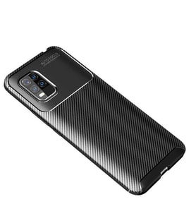 Xiaomi Mi 10 Lite Kılıf Karbon Silikon Case (Siyah)