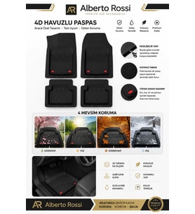 Fiat Panda Hb 2017 MODEL ARON 4D HAVUZLU SİYAH PASPAS