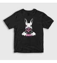 Presmono Unisex Çocuk Siyah Pink Skeleton Rabbit İskelet Tavsan T-Shirt 424647tt