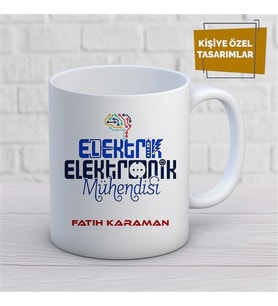 Kişiye Özel İsim Yazılabilir Elektrik Elektronik Mühendisi Kupa Bardak