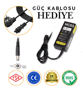 Hp Compaq 8510w ile Uyumlu Notebook Adaptör Şarj Cihazı (Siyah)