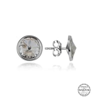 Swarovski Crystal Taşlı Gümüş Çivili Kadın Küpe
