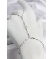 Gümüş Renk Pirinç Zirkon Taşlı Yıldız Model Şahmeran TJ-SN790