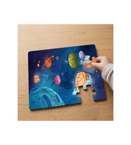 Gezegenler - Uzay - Galaksi Tasarımlı 24 Parça Ahşap Çocuk Puzzle MPK0198