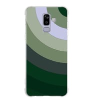 Samsung Galaxy J8 (2018)  Köşe Korumalı Antişok Kapak Renk Cümbüşü Tasarımlı  Silikon Kılıf (Şeffaf)