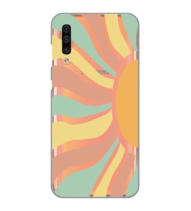 Samsung Galaxy A30S/A50/A50S Uyumlu Güneş Desenli Şeffaf Telefon Kılıfı