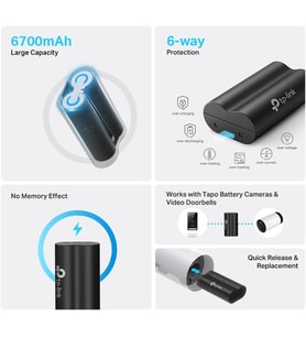TP-Link A100, Bataryalı Kameralar İçin Şarj Edilebilir Yedek Batarya