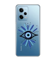 Redmi Note 12 Pro 5G Uyumlu Nazar Göz Desenli Şeffaf Telefon Kılıfı