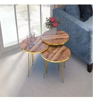 Zigon Sehpa Gold Ceviz Tel 1099