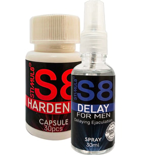 Stımul8 (S8) 30 Ml Delaysprey + Erkek 3O Pcs Ekstra Erkek Destek Caps