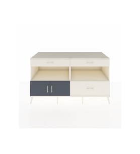 Kronos Konsol 2 Raflı 3 Çekmeceli 2 Kapaklı 176x59x99 Aytaşı-Antrasit/Aytaşı