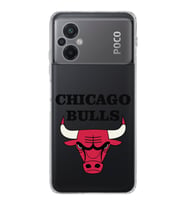 Poco M5 Uyumlu Kamera korumalı Kapak Chicago Bulls Tasarımlı  Şeffaf Kılıf