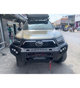 Toyota Hilux Uyumlu Ön Demir Tampon Bumber Siyah Ledli Aqm-M50