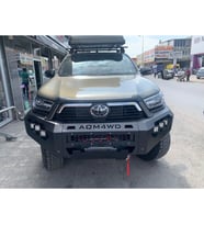 Toyota Hilux Uyumlu Ön Demir Tampon Bumber Siyah Ledli Aqm-M50