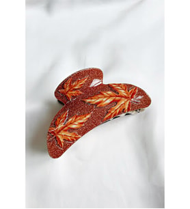 3D BOYUTLU KEMİK YAPRAK DESENLİ MANDAL TOKA