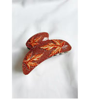 3D BOYUTLU KEMİK YAPRAK DESENLİ MANDAL TOKA