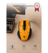Torima Mouse Çift Modlu Sessiz Kablosuz Oyuncu Fare TM20 Siyah Sarı