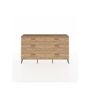 Arges Konsol 6 Çekmeceli  176x30x99 Antrasit-Çam