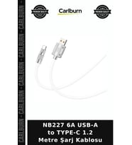 NB227 6A USB-A to TYPE-C 1.2 Metre Şarj Kablosu Cihazlar Bağlantı Telefon