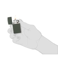 Zippo Slim Green Matte Dizayn (Gri)
