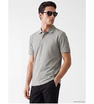 LCWAIKIKI Classic Gri Polo Yaka Pike Erkek Tişört