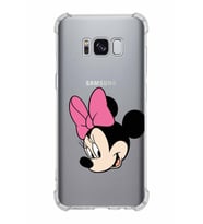 Samsung Galaxy S8  Köşe Korumalı Antişok Kapak Minnie Mouse Tasarımlı Şeffaf  Kılıf