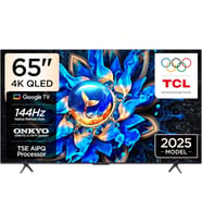 65 inç Akıllı TV 65T8C 4K QLED Renkli Quantum Crystal HDR10+ Oyun Google TV, 144Hz Doğal Yenileme Hızı, ONKYO 2.1 Hi-Fi Ses Sistemi, Dolby Atmos, DTS Virtual X, MEMC, Game Master (2025 Modeli)